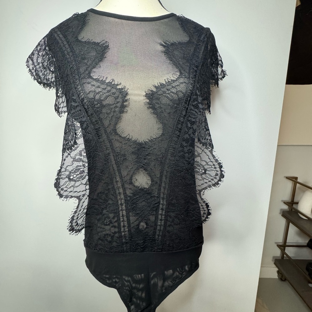 ZARA Lace Bodysuit | Size M | Flattering Fit & Unique Details - Picture 1 of 11
